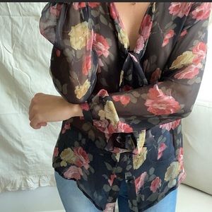 Lauren Transparent Flower Blouse